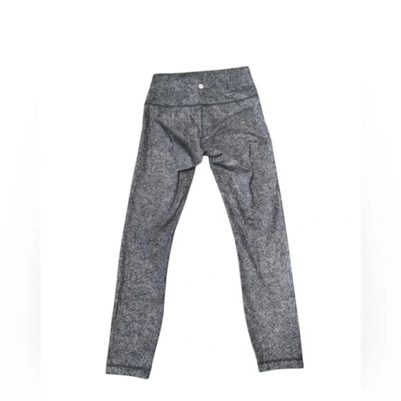LULULEMON - Wunder Under Crop III Rio Mist White Black Size 6 - Picture 3 of 11